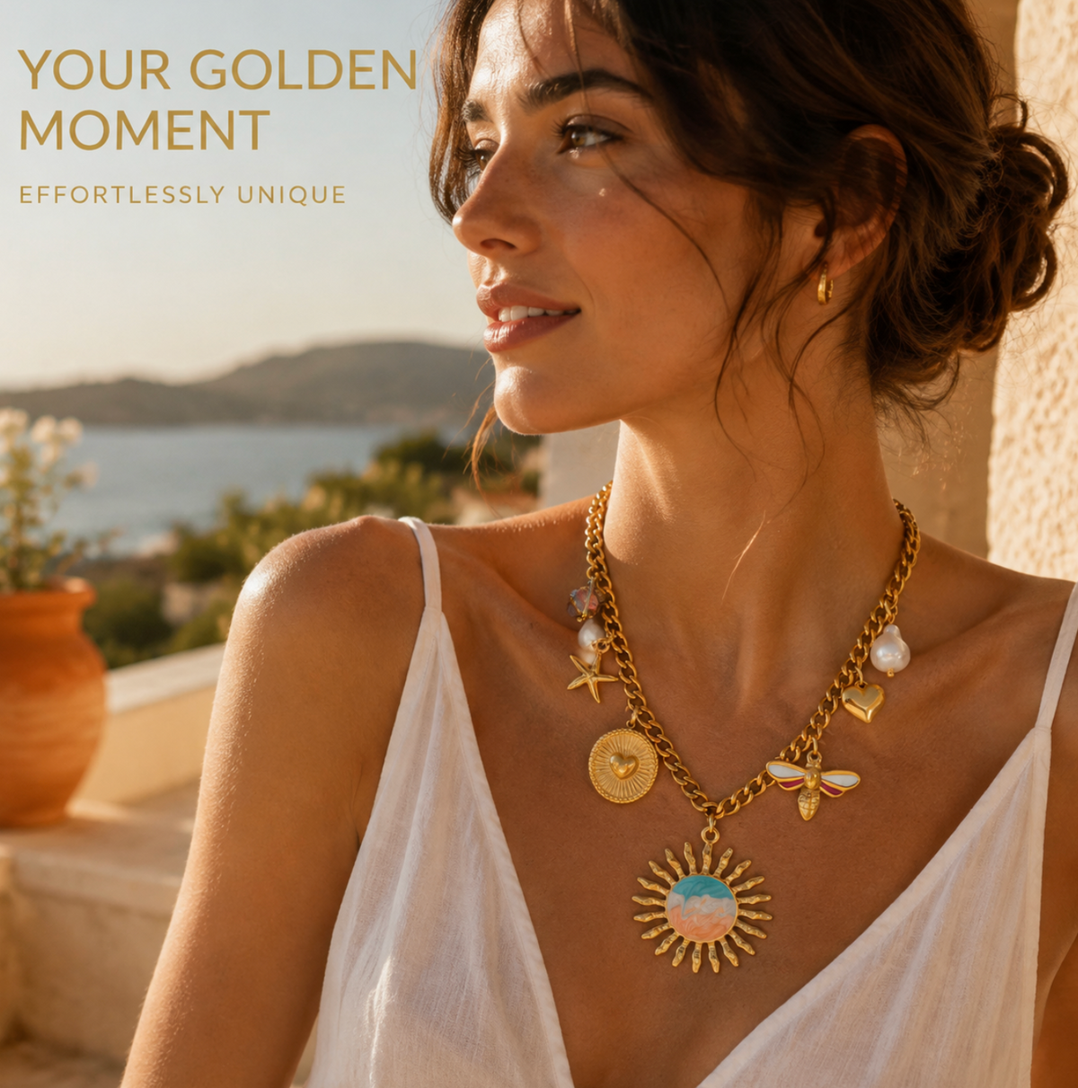 Vintage Bohemian Luxe – 18K Gold-Plated Waterproof Statement Jewelry