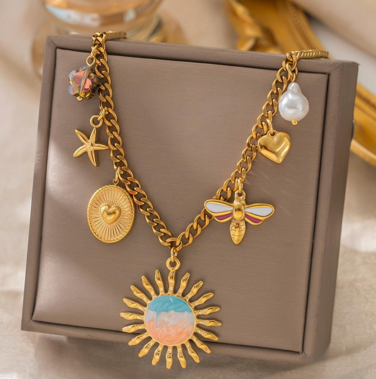 Vintage Bohemian Luxe – 18K Gold-Plated Waterproof Statement Jewelry