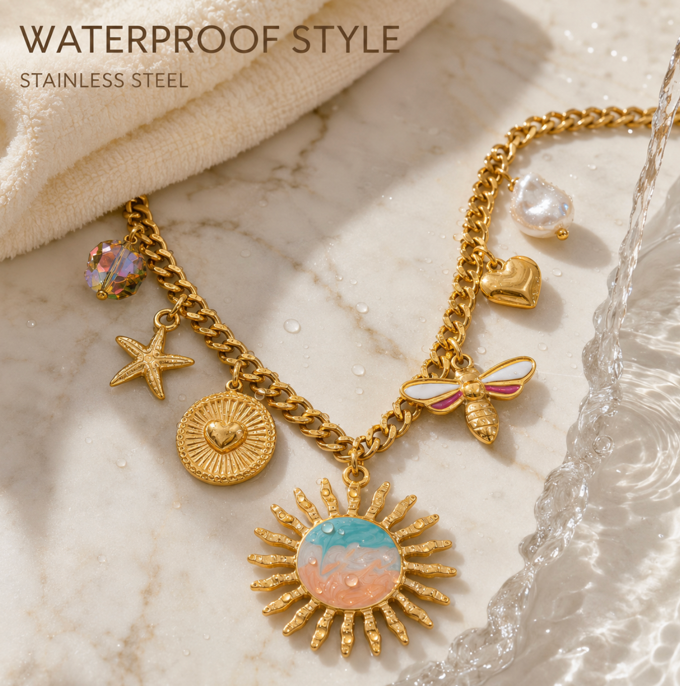 Vintage Bohemian Luxe – 18K Gold-Plated Waterproof Statement Jewelry
