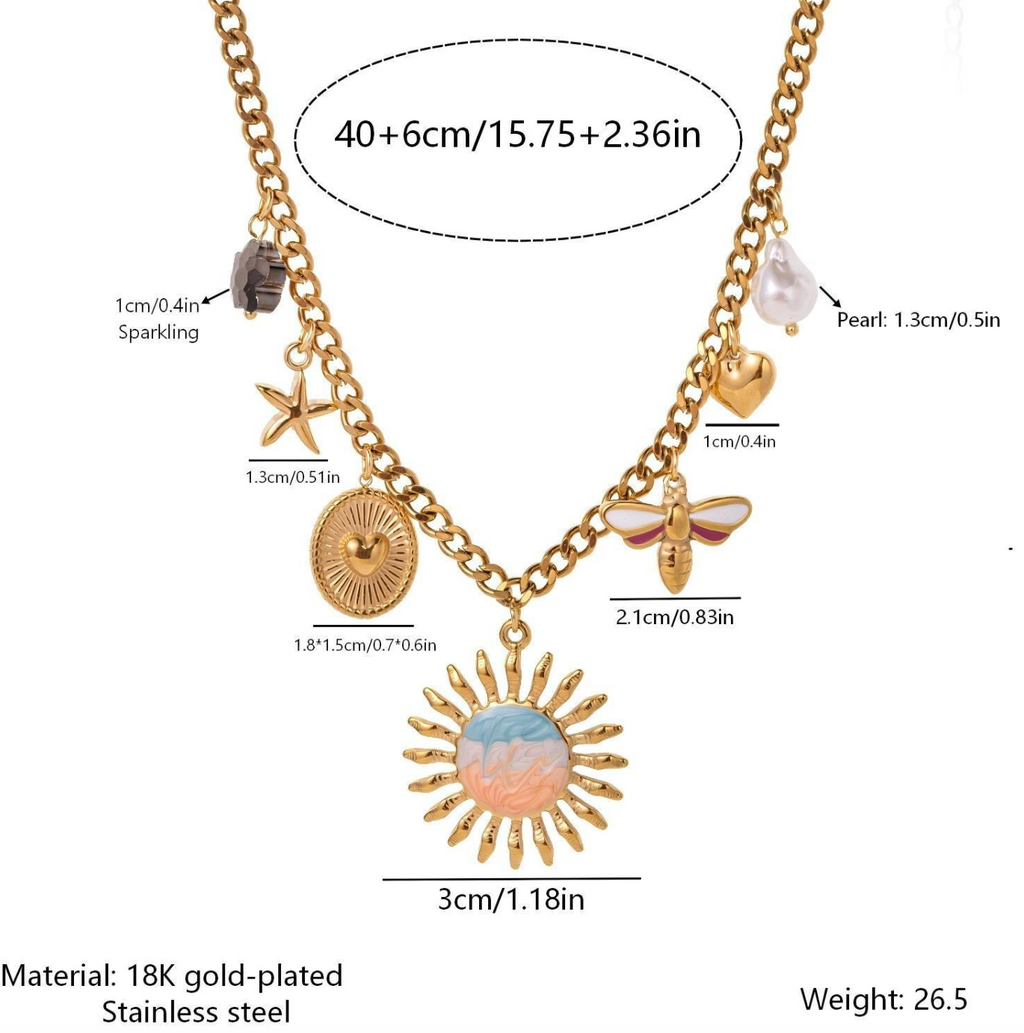 Vintage Bohemian Luxe – 18K Gold-Plated Waterproof Statement Jewelry
