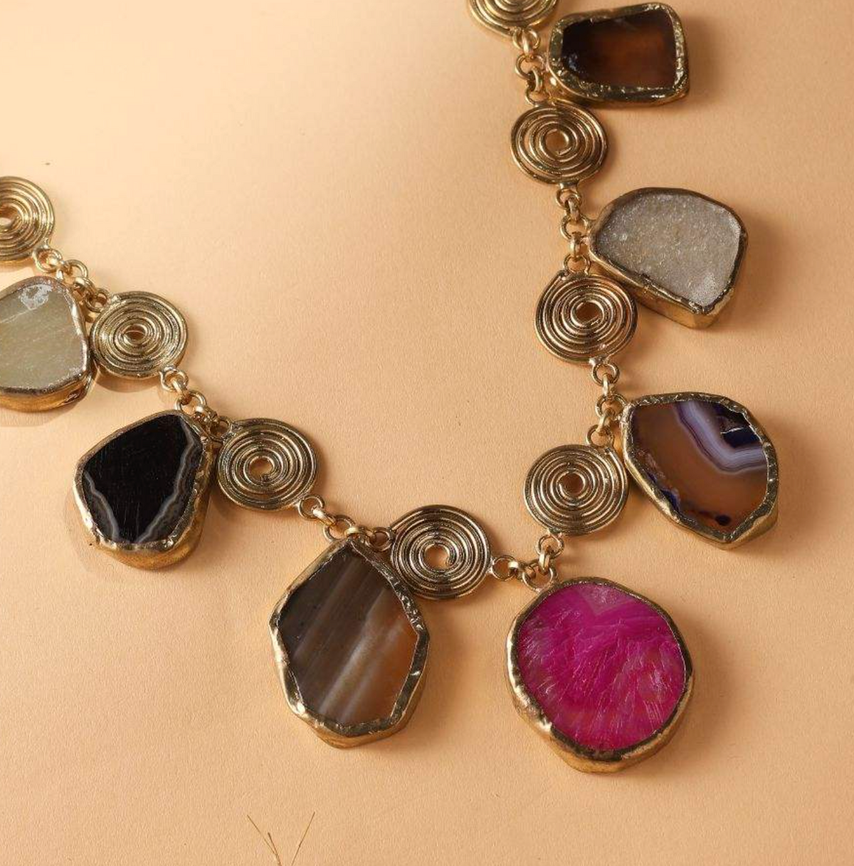 Boho Rainbow Muse – Multicolor Statement Necklace for Women
