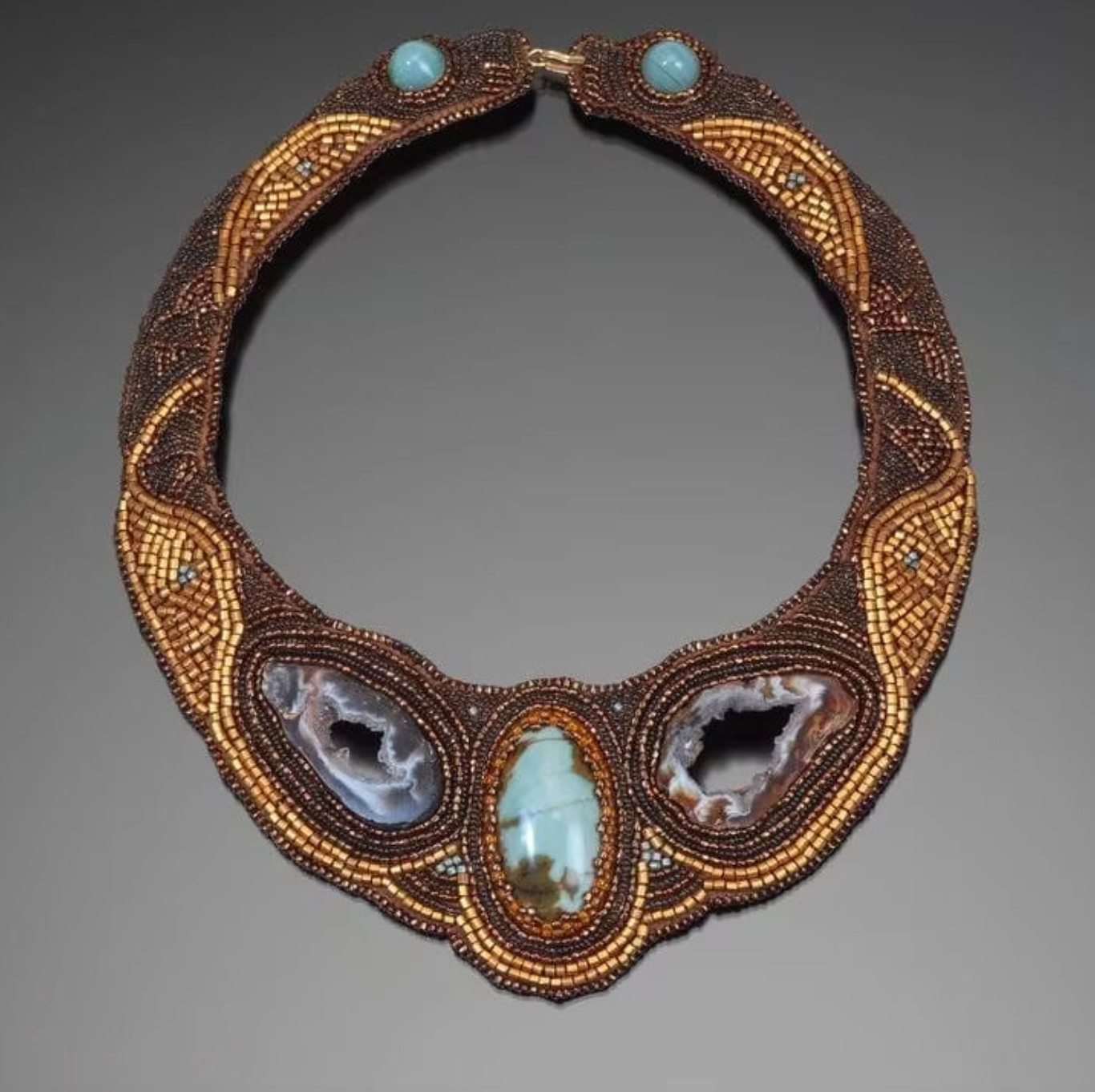 Bohemian Radiance – Exaggerated Colorful Drop Statement Necklace