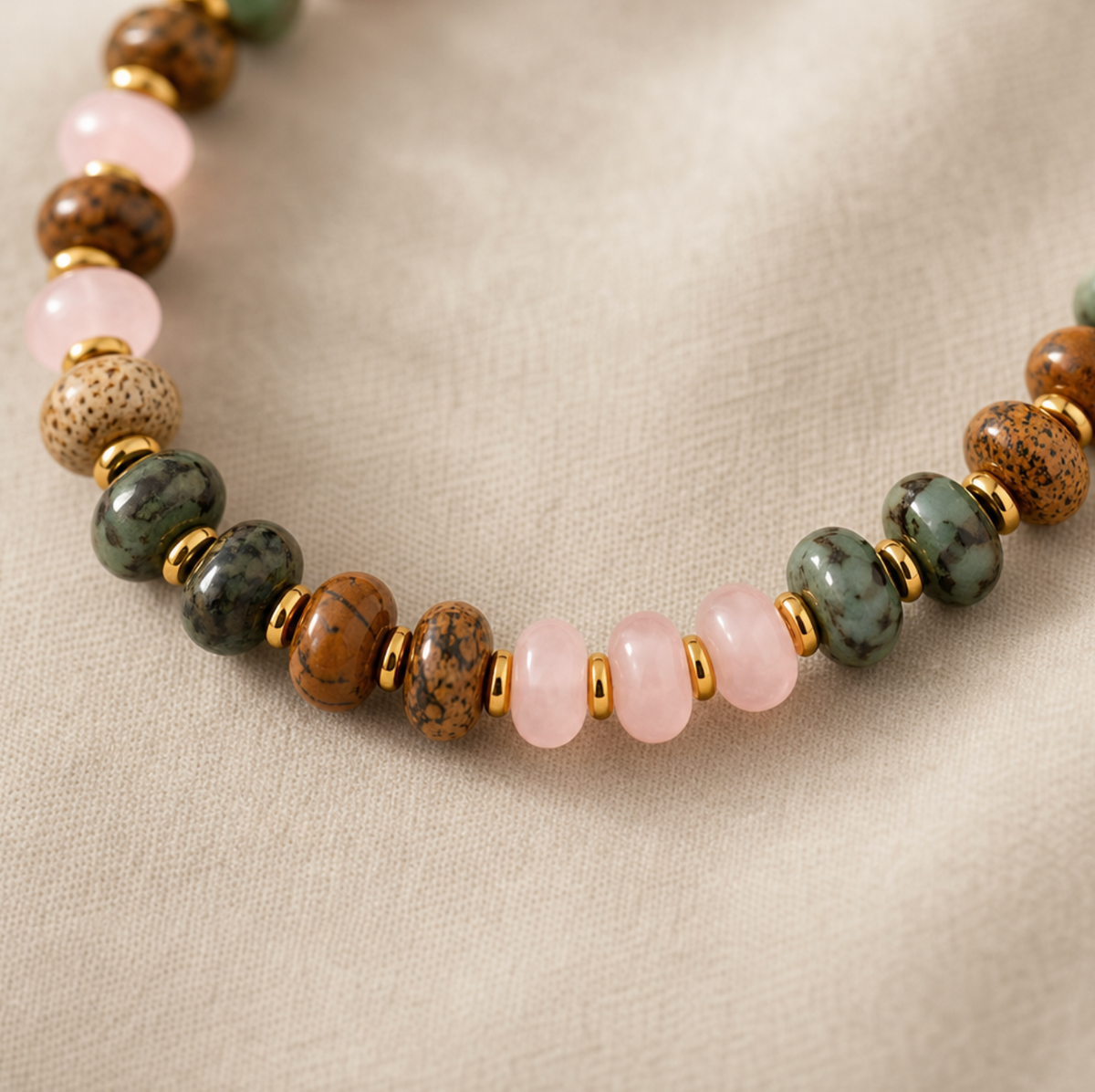 Earthy Boho – Earth-Tone Beaded Necklace