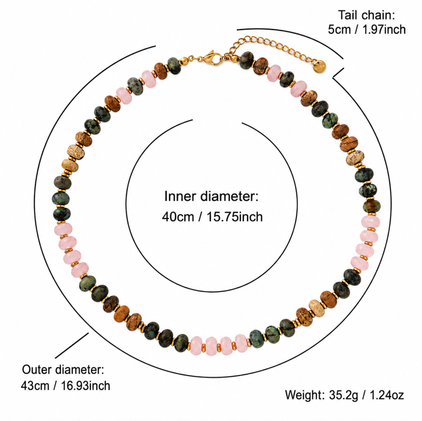 Earthy Boho – Earth-Tone Beaded Necklace
