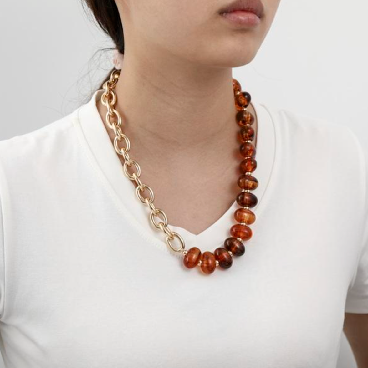 Bohemian Heart Elegance – Statement Beaded Pendant Necklace